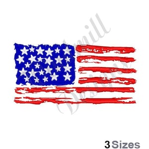 Distressed USA Flag - Machine Embroidery Design, Embroidery Designs, Embroidery, Embroidery Patterns, Embroidery Files, Instant Download