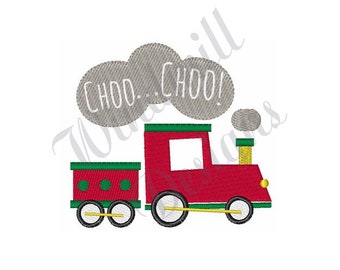 Choo Choo Toy Train Macchina Ricamo Design, Ricami Disegni, Ricamo macchina, Ricamo Modello, File ricamo, Download istantaneo