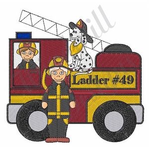Firetruck - Machine Embroidery Design, Embroidery Designs, Machine Embroidery, Embroidery Patterns, Embroidery Files, Instant Download