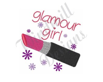 Glamour Girl Lipstick - Machine Embroidery Design