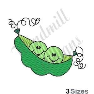 Two Peas - Machine Embroidery Design, Embroidery Designs, Machine Embroidery, Embroidery Patterns, Embroidery Files, Instant Download