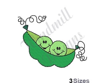 Two Peas - Machine Embroidery Design, Embroidery Designs, Machine Embroidery, Embroidery Patterns, Embroidery Files, Instant Download