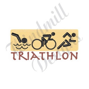 Triathlon - Machine Embroidery Design, Embroidery Designs, Machine Embroidery, Embroidery Patterns, Embroidery Files, Instant Download