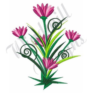 Floral Flower Plant Machine Embroidery Design, Embroidery Designs, Machine Embroidery, Embroidery Pattern, Embroidery File, Instant Download
