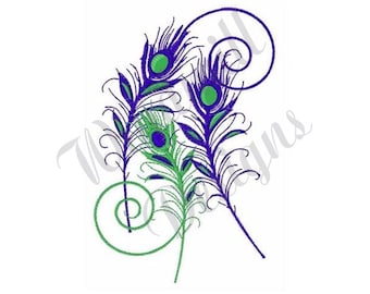 Peacock Feathers -Machine Embroidery Design, Embroidery Designs, Machine Embroidery, Embroidery Patterns, Embroidery Files, Instant Download