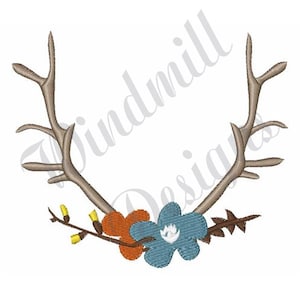 Floral Antlers - Machine Embroidery Design, Embroidery Designs, Machine Embroidery, Embroidery Patterns, Embroidery Files, Instant Download