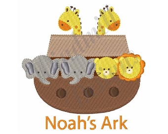 Noahs Ark Machine Embroidery Design, Embroidery Designs, Machine Embroidery, Embroidery Patterns & Files, Instant Download