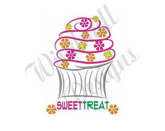 Cupcake Outline - Machine Embroidery Design, Embroidery Designs, Machine Embroidery, Embroidery Patterns, Embroidery Files, Instant Download