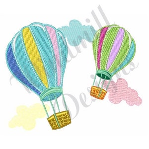 Hot Air Balloons -Machine Embroidery Design, Embroidery Designs, Machine Embroidery, Embroidery Patterns, Embroidery Files, Instant Download
