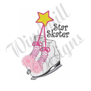 Star Ice Skater - Machine Embroidery Design, Embroidery Designs, Embroidery Patterns, Embroidery Files, Instant Download
