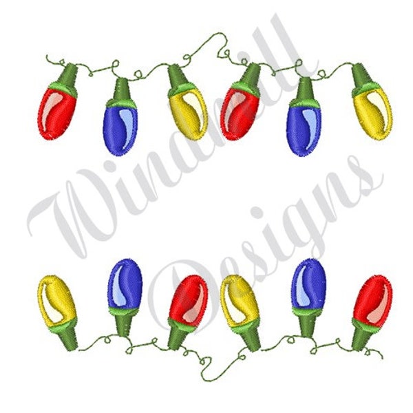 Christmas Lights Split - Machine Embroidery Design, Embroidery Designs, Machine Embroidery, Embroidery Patterns & Files, Instant Download