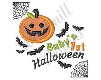 Baby's 1St Halloween - Machine Embroidery Design, Embroidery Designs, Embroidery, Embroidery Patterns, Embroidery Files, Instant Download