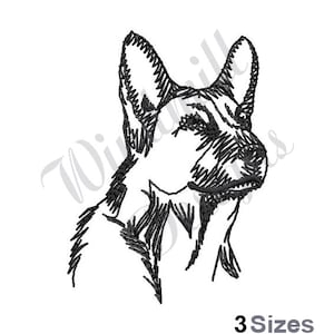 German Shepherd - Machine Embroidery Design, Embroidery Designs, Machine Embroidery, Embroidery Patterns, Embroidery Files, Instant Download