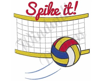 Volleyball Spike It! - Machine Embroidery Design