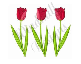 Tulips - Machine Embroidery Design, Embroidery Designs, Machine Embroidery, Embroidery Patterns, Embroidery Files, Instant Download