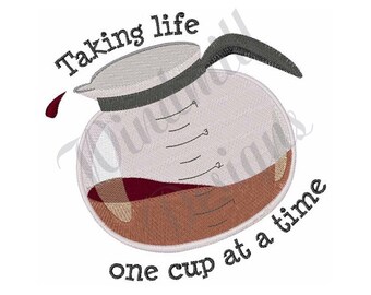Coffee Pot - Machine Embroidery Design, Embroidery Designs, Machine Embroidery, Embroidery Patterns, Embroidery Files, Instant Download