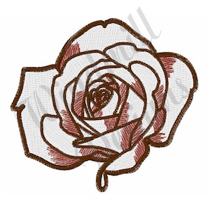 Decorative Rose Outline - Machine Embroidery Design, Embroidery Designs, Embroidery Patterns, Embroidery Files, Instant Download