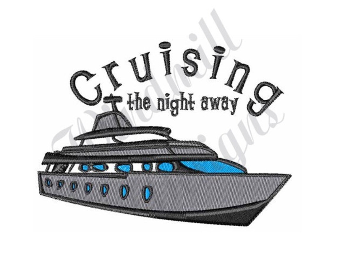 Cruise Ship Machine Embroidery Design Embroidery Designs Etsy