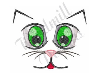 Cat Face - Machine Embroidery Design, Embroidery Designs, Machine Embroidery, Embroidery Patterns, Embroidery Files, Instant Download