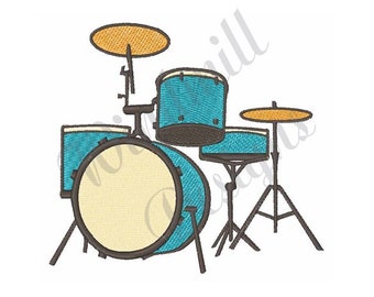 Drum Set - Machine Embroidery Design, Embroidery Designs, Machine Embroidery, Embroidery Patterns, Embroidery Files, Instant Download