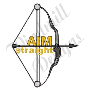 Compound Bow Arrow Machine Embroidery Design, Embroidery Designs, Machine Embroidery, Embroidery Patterns, Embroidery File, Instant Download