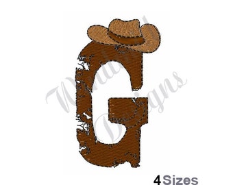 Cowboy Western G - Machine Embroidery Design