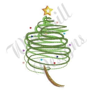 Swirly Christmas Tree Machine Embroidery Design, Embroidery Designs, Machine Embroidery, Embroidery Patterns, Instant Download