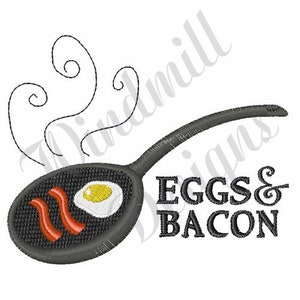 Eggs & Bacon Breakfast - Machine Embroidery Design, Embroidery Designs, Embroidery Patterns, Embroidery Files, Instant Download