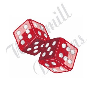 Pair Of Dice - Machine Embroidery Design, Embroidery Designs, Machine Embroidery, Embroidery Patterns, Embroidery Files, Instant Download