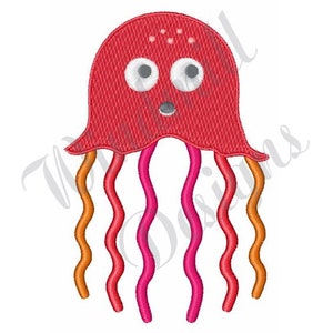 Cartoon Qualle - Maschinenstickerei, Stickmuster, Stickmuster, Stickdateien, Sofort Download