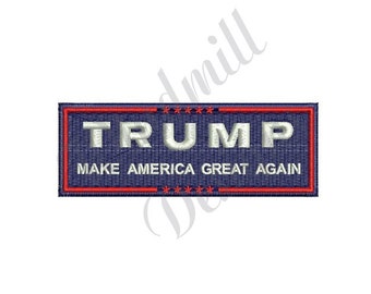 Trump Make America Great Wieder - Maschinenstickerei, Stickmuster, Stickmuster, Stickdateien, sofort Download