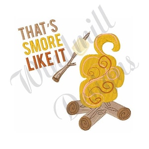 Smore Campfire - Machine Embroidery Design, Embroidery Designs, Embroidery Patterns, Embroidery Files, Instant Download