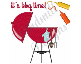 Bbq Grill - Maschine Stickerei Design, Stickerei Designs, Maschine Stickerei, Stickmuster, Stickdateien, sofortiger Download