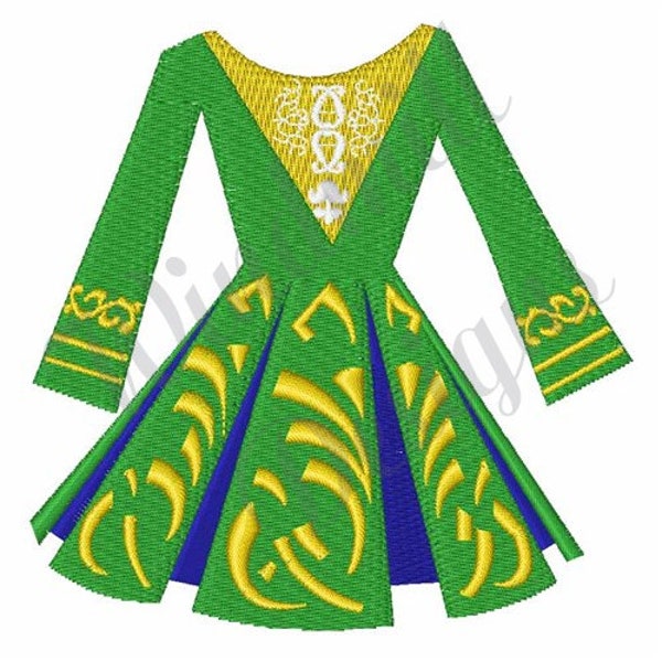 Irish Dance Dress Machine Embroidery Design Téléchargement instantané