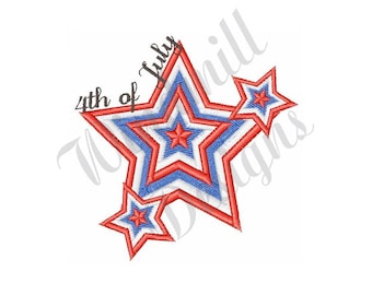4Th Of July Star -Machine Embroidery Design, Embroidery Designs, Machine Embroidery, Embroidery Patterns, Embroidery Files, Instant Download