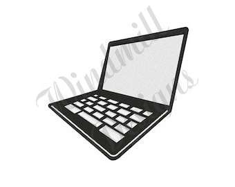 Laptopcomputer - machineborduurontwerp, borduurontwerpen, machineborduurwerk, borduurpatronen, borduurbestanden, direct downloaden