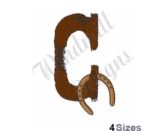 Cowboy Western Letter C - Machine Embroidery Design, Embroidery Designs, Machine Embroidery, Embroidery Patterns & Files, Instant Download