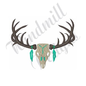 Deer Skull - Machine Embroidery Design, Embroidery Designs, Machine Embroidery, Embroidery Patterns, Embroidery Files, Instant Download