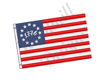 Betsy Ross Flag 1776 - Machine Embroidery Design, Embroidery Designs, Embroidery, Embroidery Patterns, Embroidery Files, Instant Download