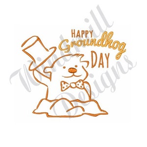 Groundhog Day - Machine Embroidery Design, Embroidery Designs, Machine Embroidery, Embroidery Patterns, Embroidery Files, Instant Download