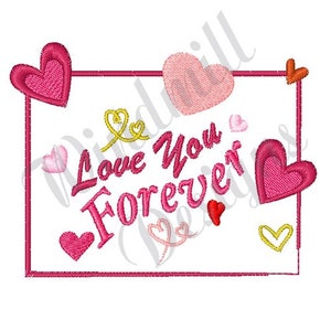 Love You Forever Diseño De Bordado A Máquina, Diseños De Bordado, Bordado A Máquina, Patrones De Bordado, Archivos De Bordado, Descargar Instantáneamente