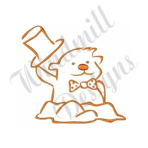 Groundhog Outline Machine Embroidery Design, Embroidery Designs, Machine Embroidery, Embroidery Patterns, Embroidery Files, Instant Download