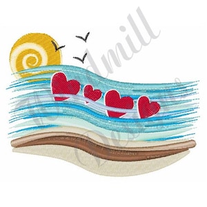 Love The Beach - Machine Embroidery Design, Embroidery Designs, Machine Embroidery, Embroidery Patterns, Embroidery Files, Instant Download