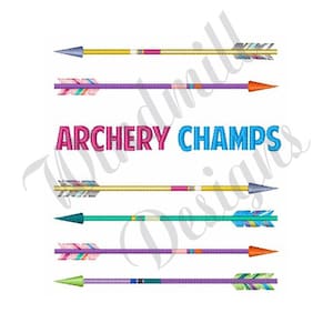 Archery Champs - Machine Embroidery Design, Embroidery Designs, Machine Embroidery, Embroidery Patterns, Embroidery Files, Instant Download