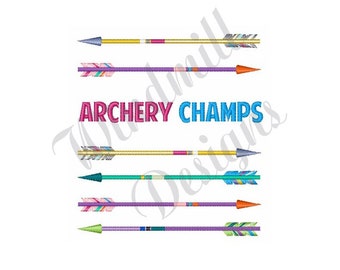 Archery Champs - Machine Embroidery Design, Embroidery Designs, Machine Embroidery, Embroidery Patterns, Embroidery Files, Instant Download