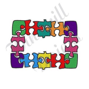 Autism Puzzle Pieces - Machine Embroidery Design, Embroidery Designs, Machine Embroidery, Embroidery Patterns & Files, Instant Download