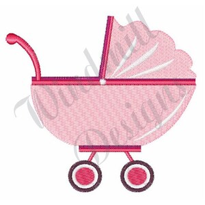 Kinderwagen Mädchen - Maschinenstickerei, Stickmuster, Stickmuster, Stickdateien, Instant Download