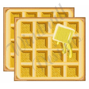 Buttered Waffles Machine Embroidery Design, Embroidery Designs, Machine Embroidery, Embroidery Patterns, Embroidery Files, Instant Download