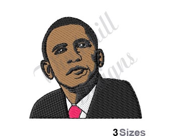 Obama Face - Machine Embroidery Design, Embroidery Designs, Machine Embroidery, Embroidery Patterns, Embroidery Files, Instant Download