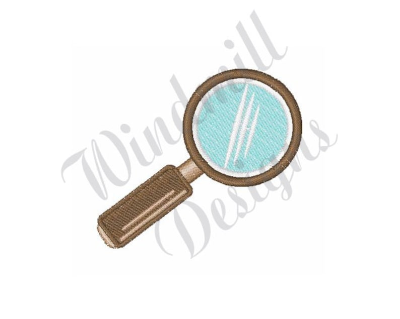 Magnifying Glass machine Embroidery Design Embroidery Etsy
